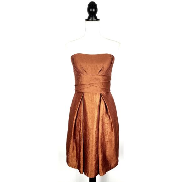Max & Cleo Strapless Copper Dress - Picture 2 of 6